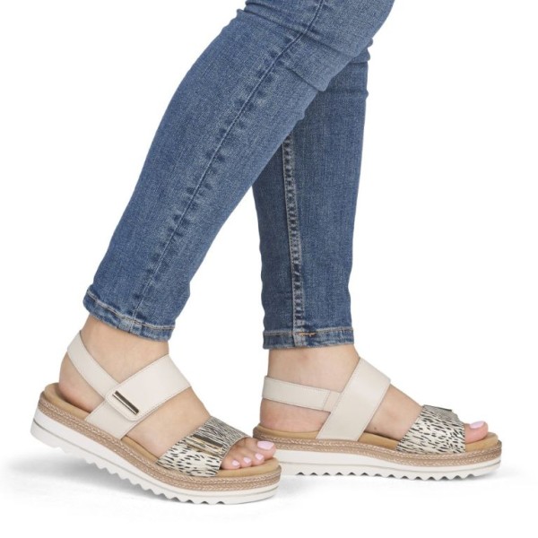 Сандали бежово златисто Remonte