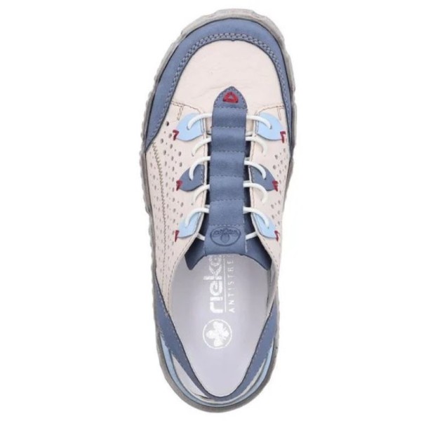 Обувки мръсно бяло и синьо Rieker