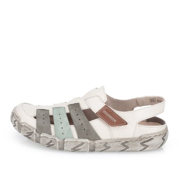 Обувки мръсно бяло зелено кафяво  Rieker