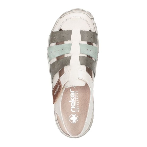 Обувки мръсно бяло зелено кафяво  Rieker