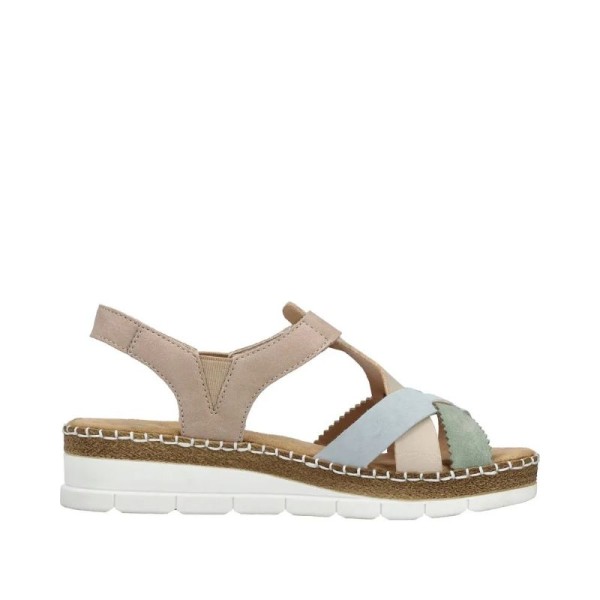 Сандали зелено и бежово Rieker